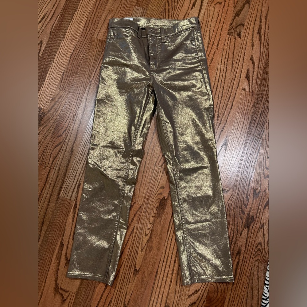 Gap gold metallic pants